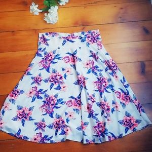 Beautiful Pink,Blue and White Floral Skirt.
